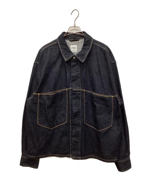 中古・古着通販】ZARA (ザラ) デニムジャケット インディゴ サイズ:L