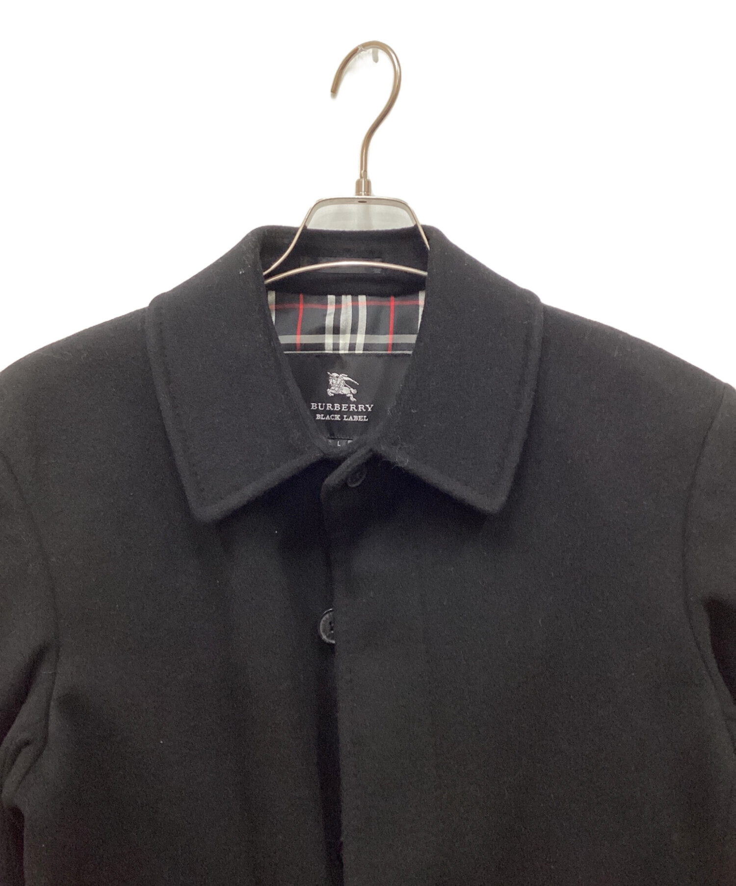 極美品BURBERRY BLACK LABEL カシミヤ ハーフ コート XL 中古・古着通販】BURBERRY BLACK LABEL (バーバリーブラック