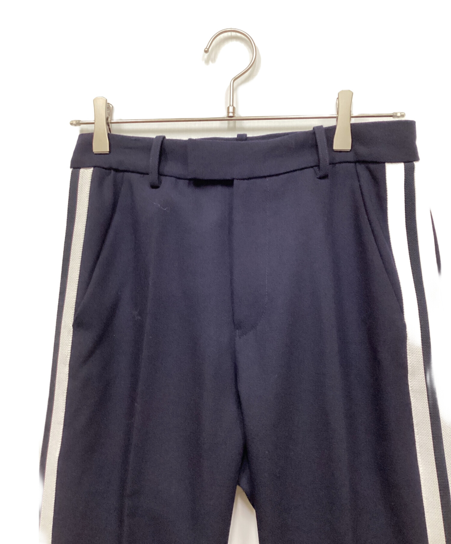 中古・古着通販】NO.b (ナンバービー) ウールラインパンツ ブラック  