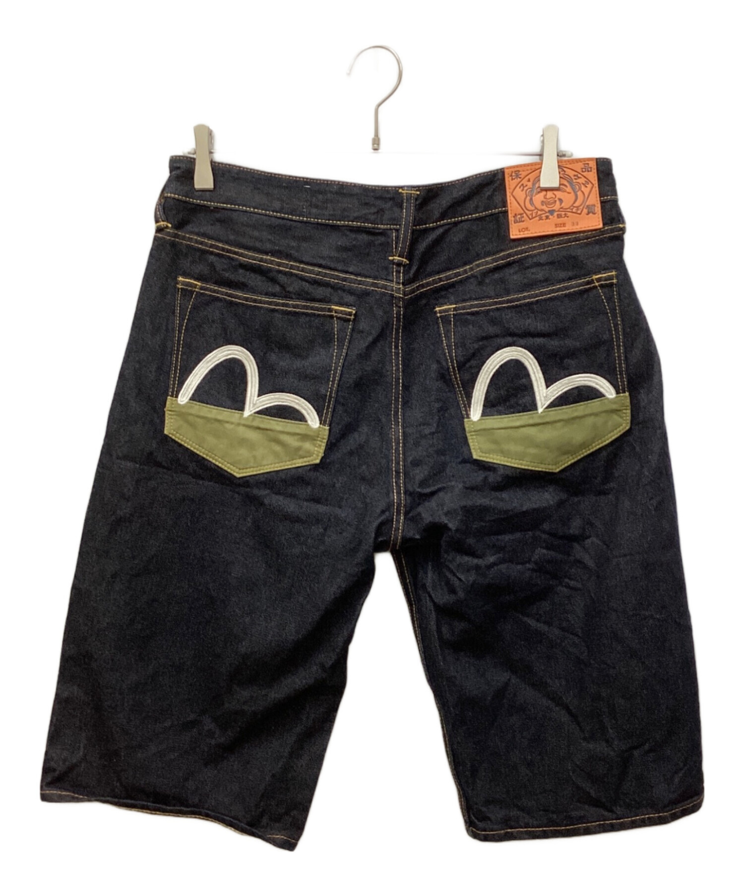 中古・古着通販】EVISU (エヴィス) ワッペンデニムハーフパンツ サイズ