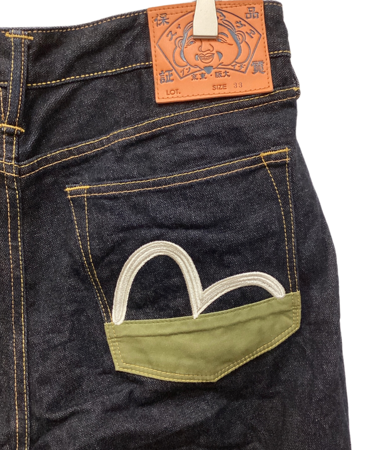 中古・古着通販】EVISU (エヴィス) ワッペンデニムハーフパンツ サイズ