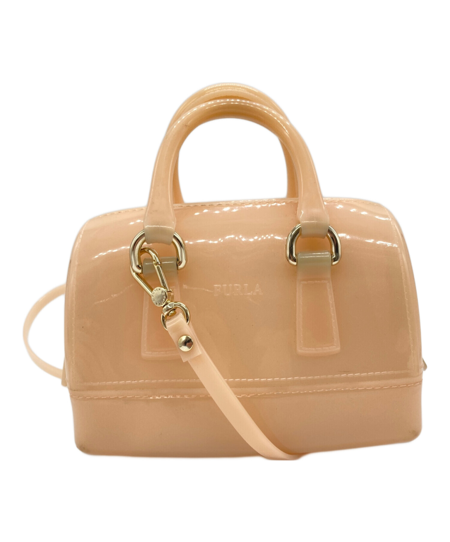 中古・古着通販】FURLA (フルラ) ミニキャンディーバッグ ライトピンク 
