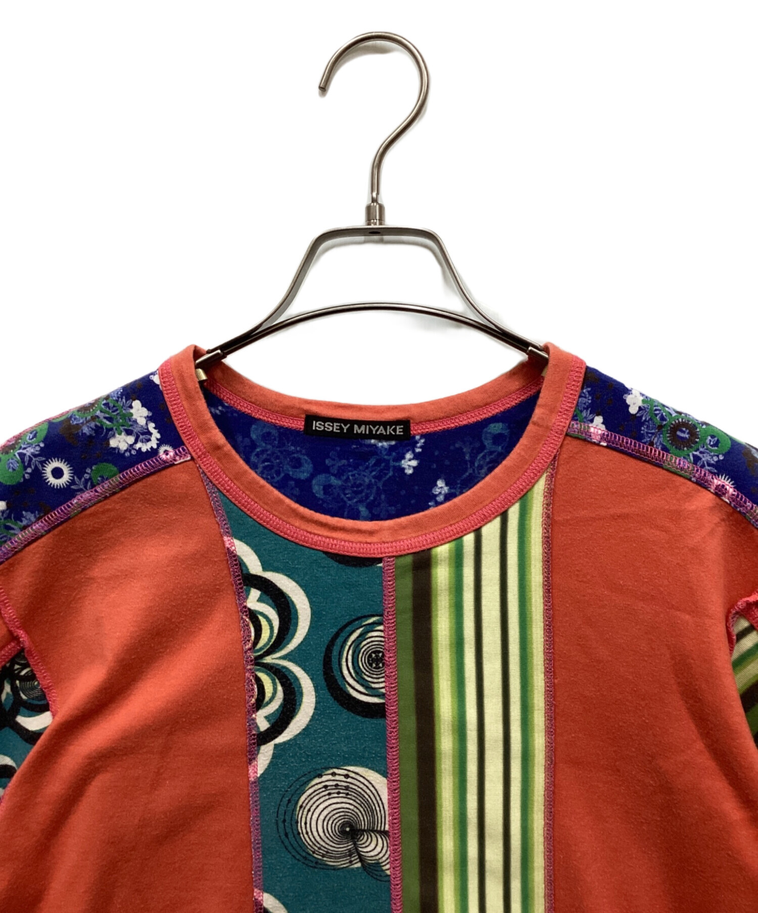 中古・古着通販】ISSEY MIYAKE (イッセイミヤケ) パッチワークTシャツ
