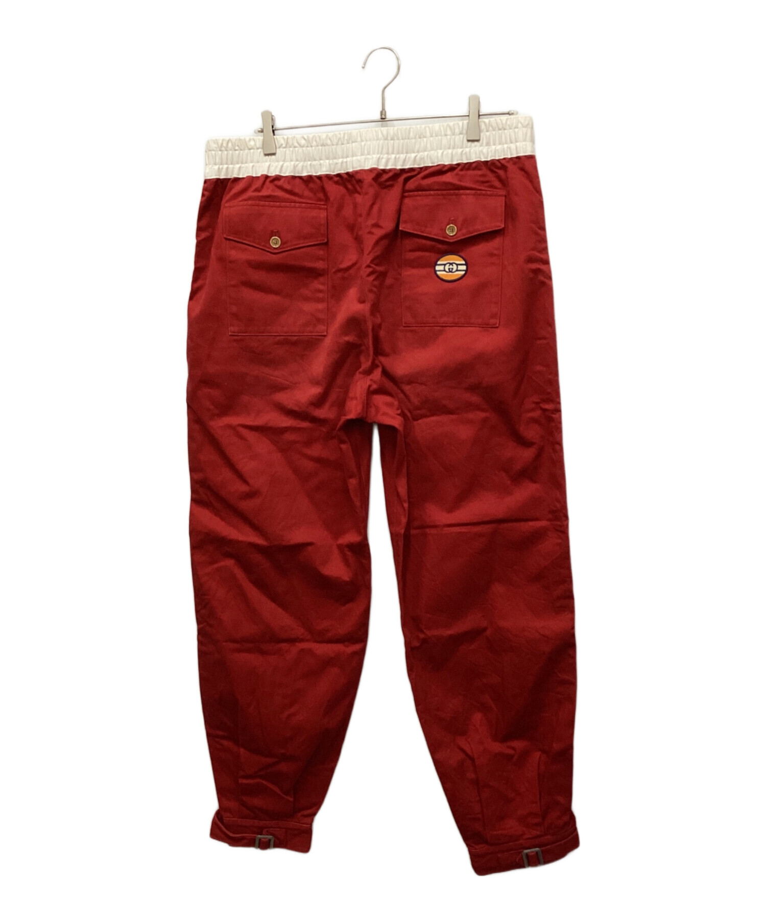 中古・古着通販】GUCCI (グッチ) サイドラインアンクルパンツ レッド