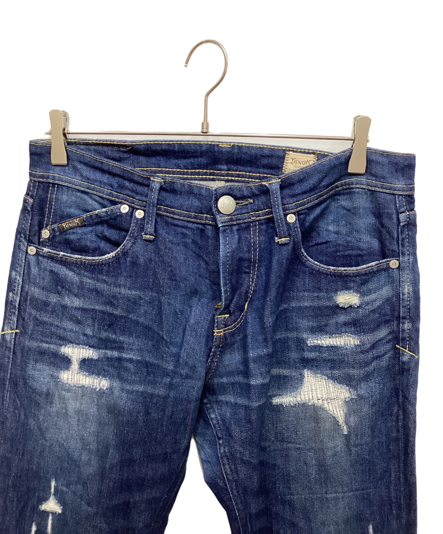 中古・古着通販】YANUK (ヤヌーク) スリムストレート デニムパンツ