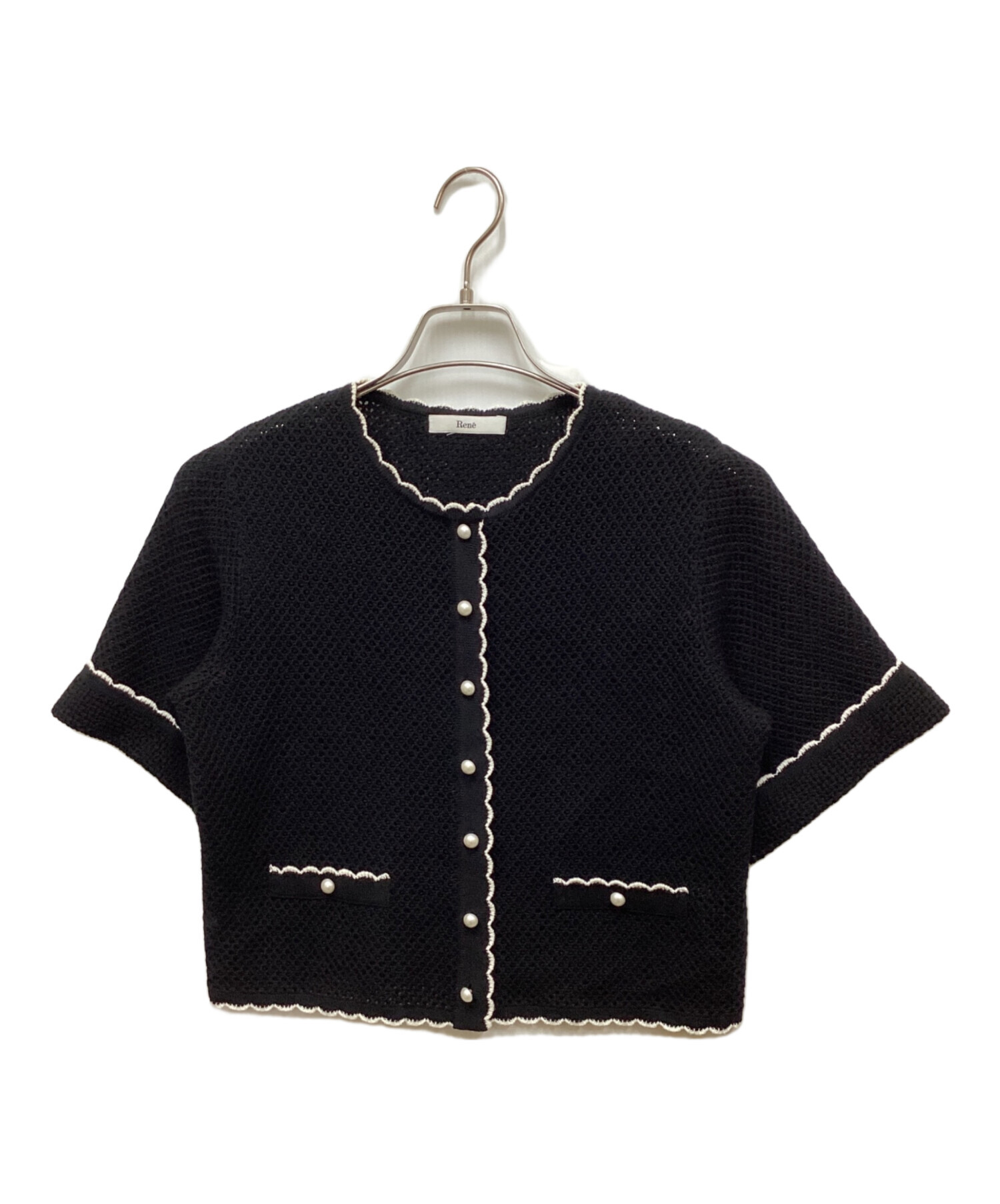 ☆Rene☆黒カーディガン☆36サイズ☆ Rene ルネ ウール ニット