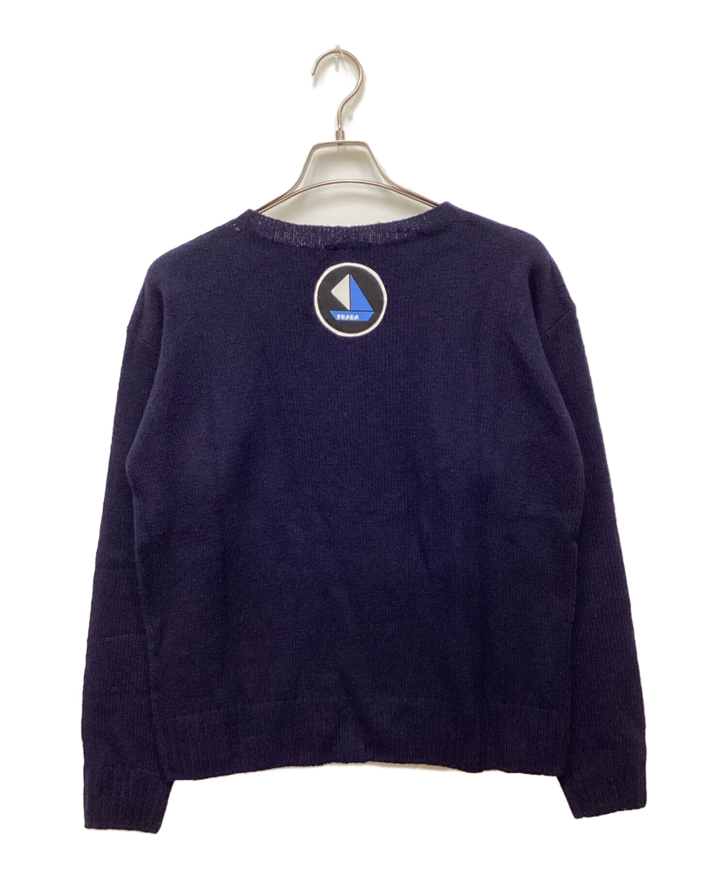 中古・古着通販】PRADA (プラダ) アンカーハートマークニット ネイビー