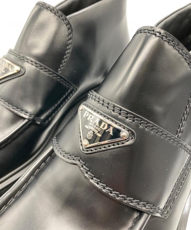 中古・古着通販】PRADA (プラダ) モノリスショートローファーブーツ