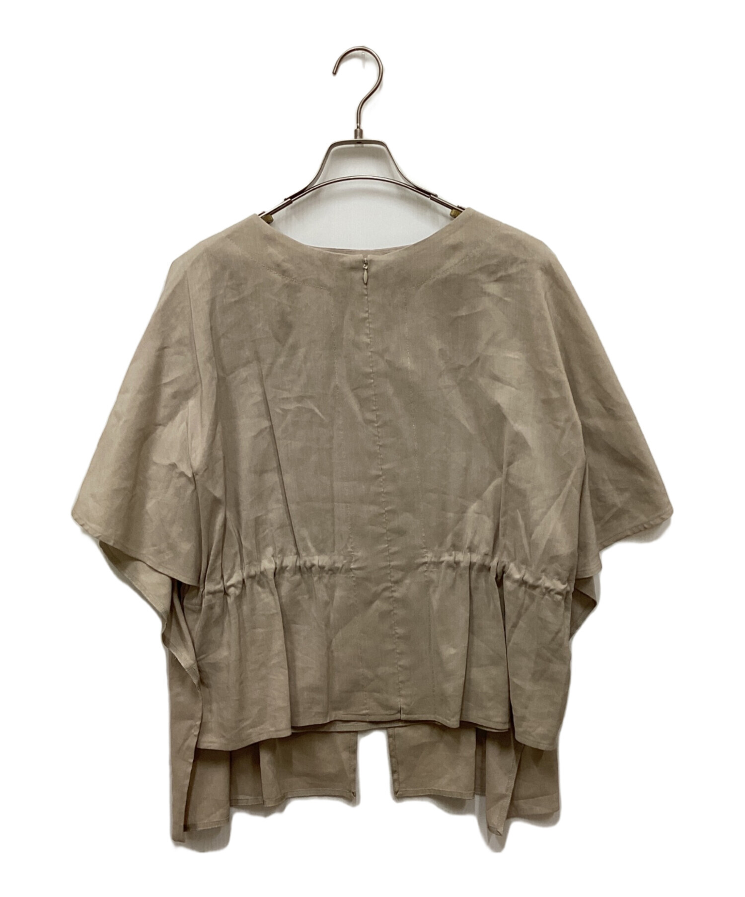 【美品】アドーア現行品ドライレーヨンブラウス　ピンタック　ドレープADORE ADORE アドーアドライレーヨンブラウス