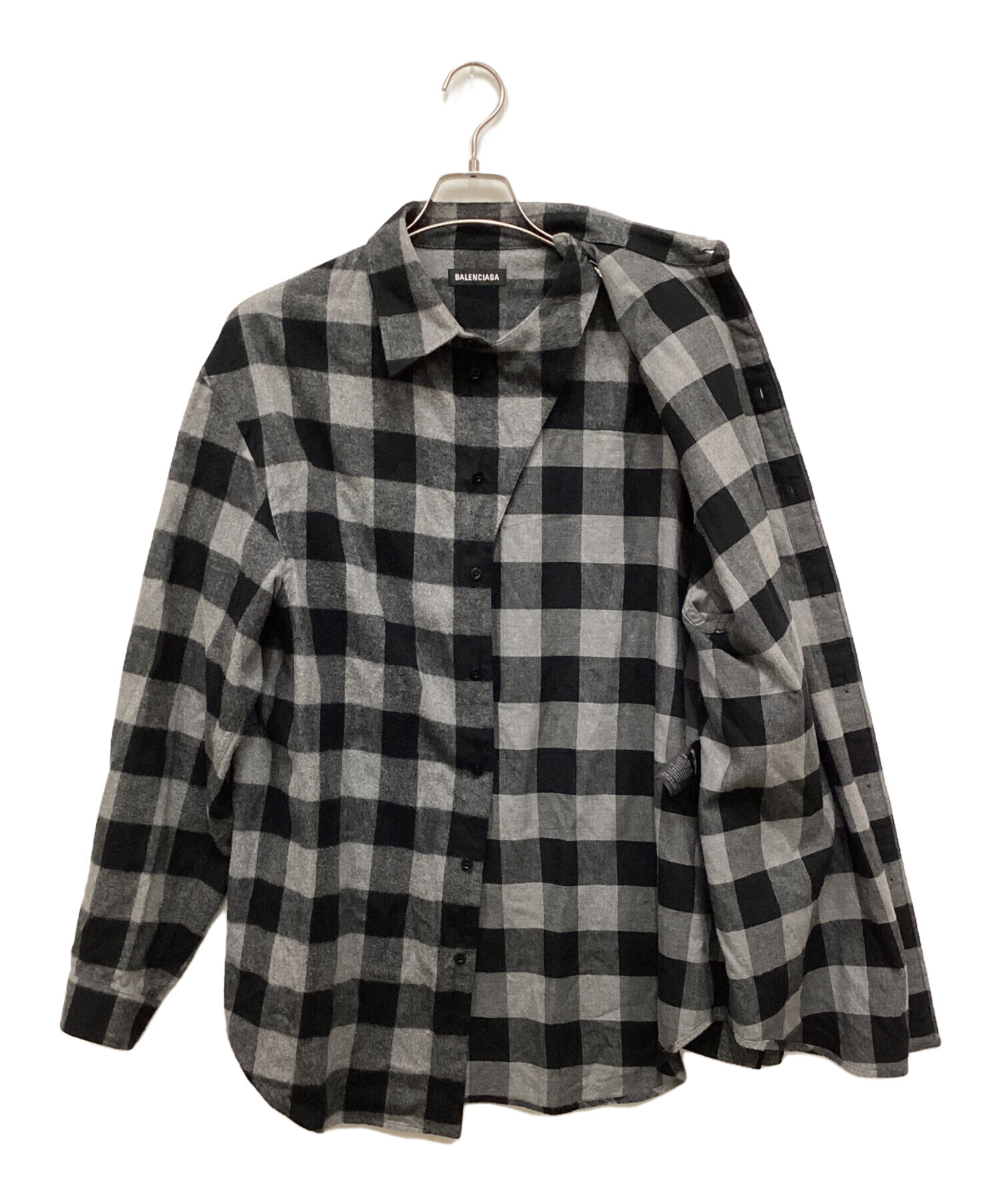 22AW BALENCIAGA カットオフ チェック ネルシャツ 3089000328311831_06_5668w.jpeg