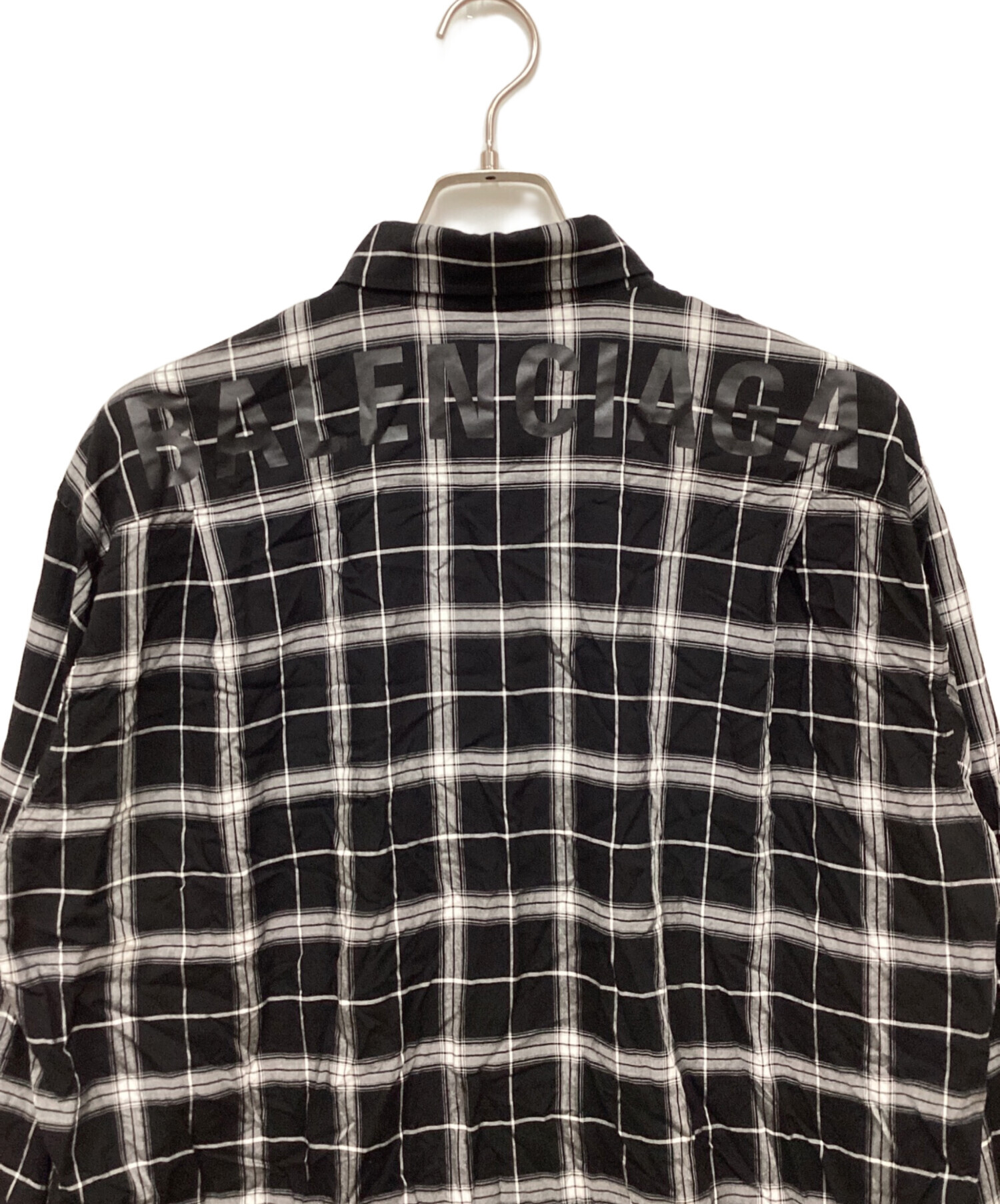 中古・古着通販】BALENCIAGA (バレンシアガ) バックロゴチェックシャツ