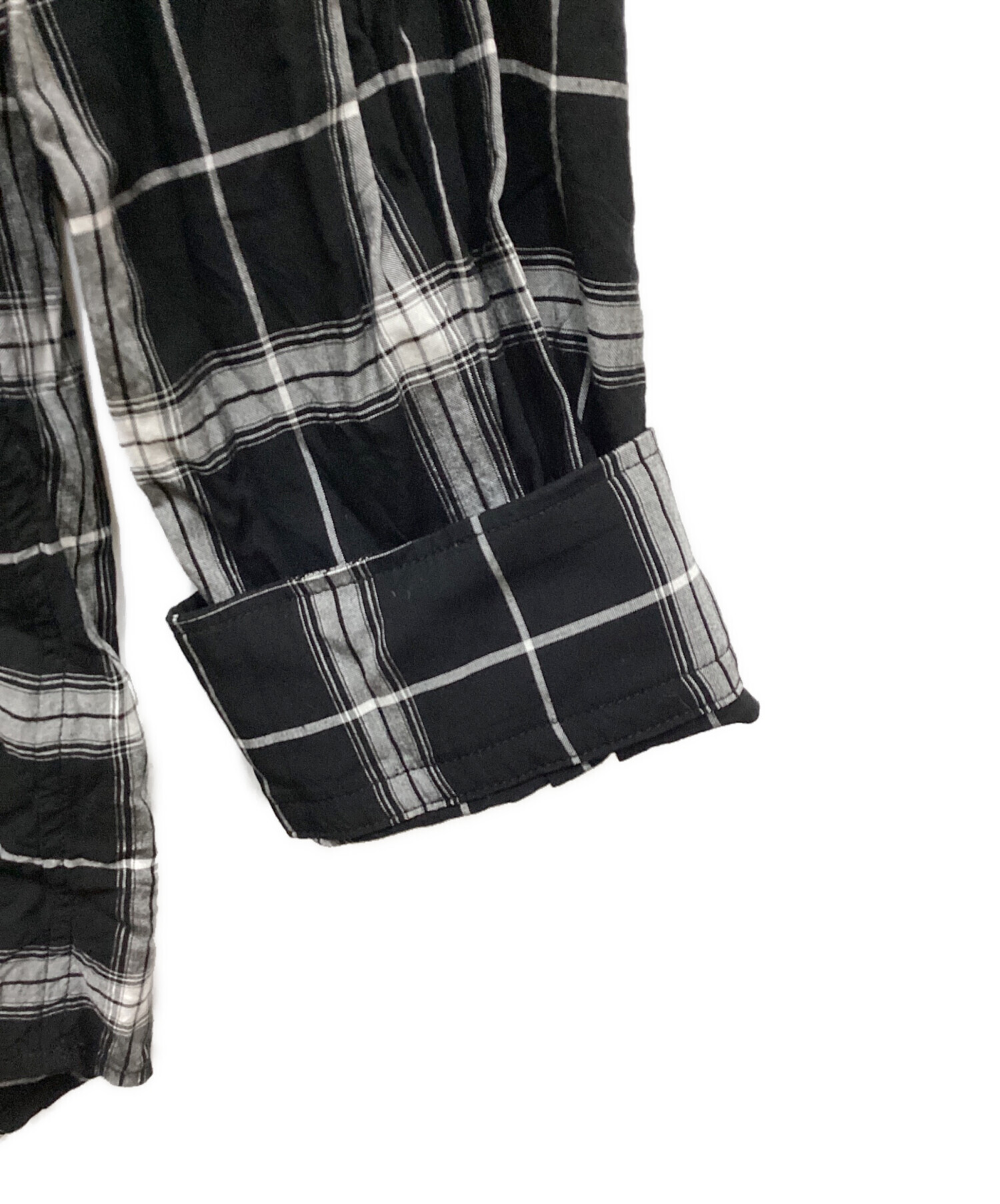 中古・古着通販】BALENCIAGA (バレンシアガ) バックロゴチェックシャツ