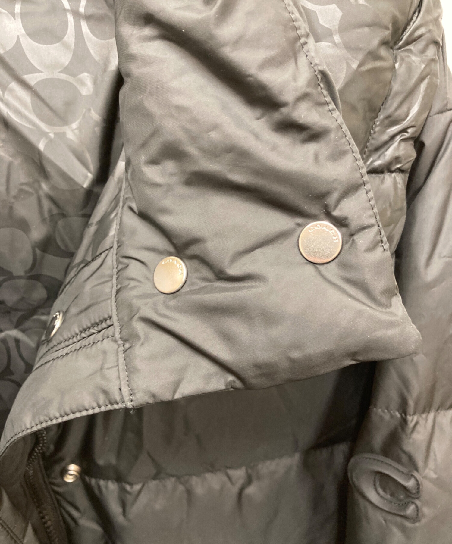 中古・古着通販】COACH (コーチ) ロングダウンパッファー ブラック