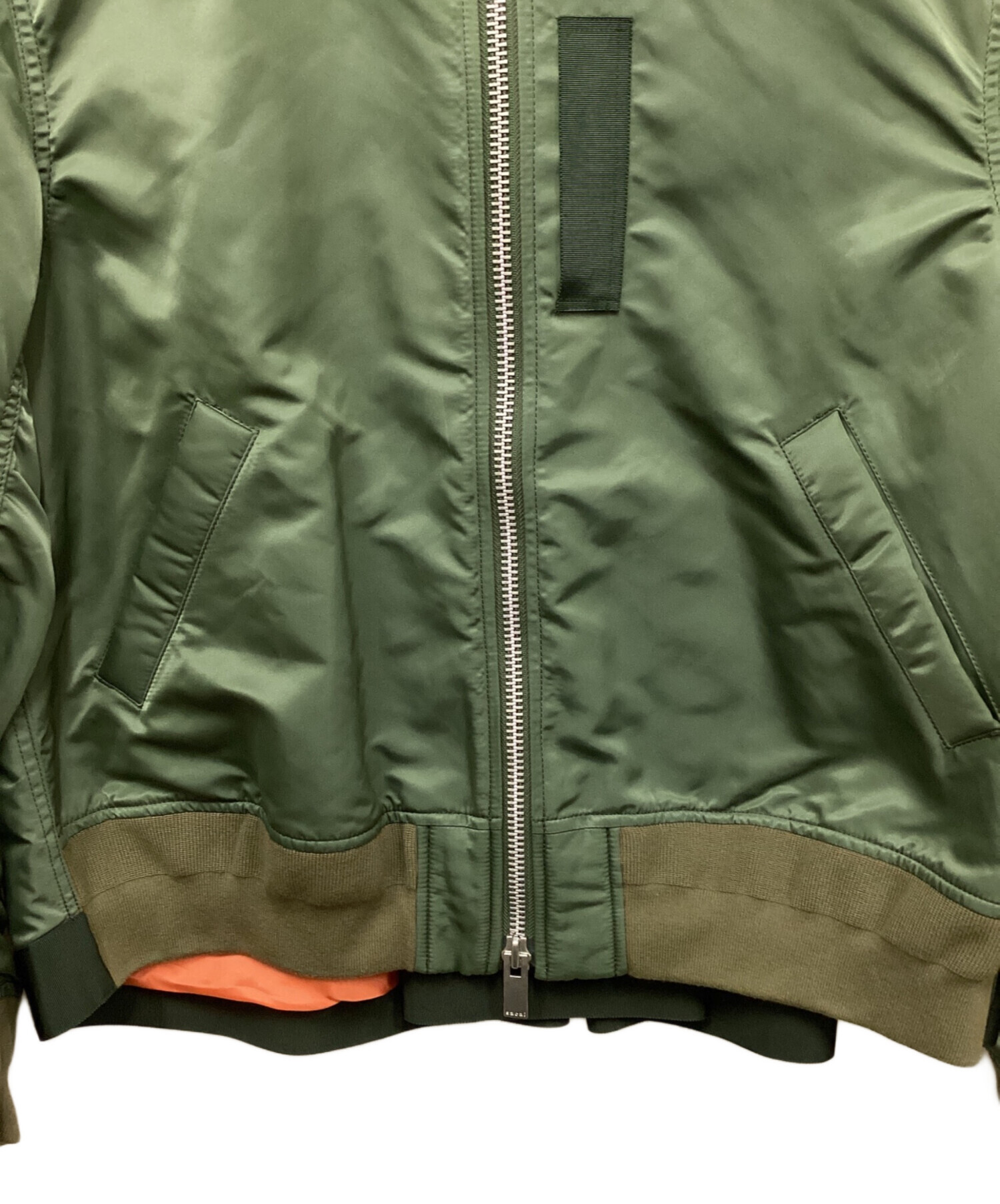 sacai ジャンパー　MA-1 バックタックブルゾン sacai ジャンパーMA-1 バックタックブルゾン