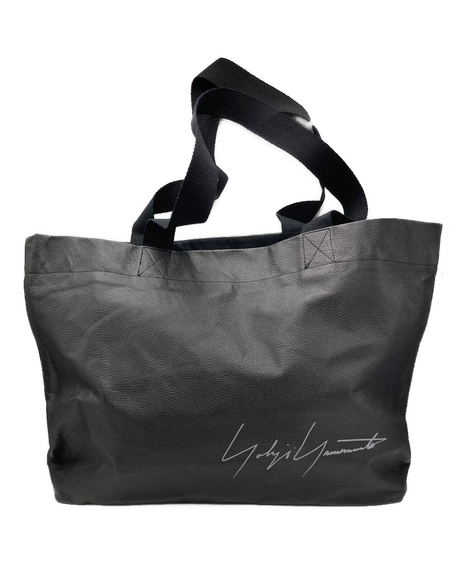 Yohji Yamamoto ノベルティレザートートバッグ 中古・古着通販】YOHJI YAMAMOTO (ヨウジヤマモト) ノベルティロゴ