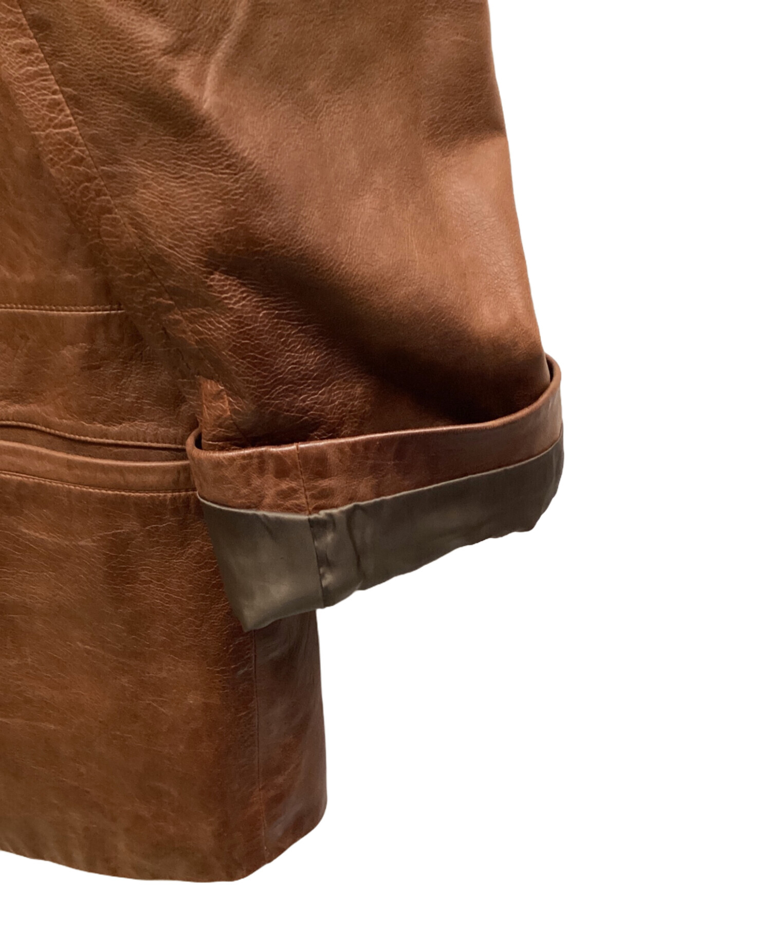 中古・古着通販】PAPAS (パパス) 3Bレザーテーラードジャケット