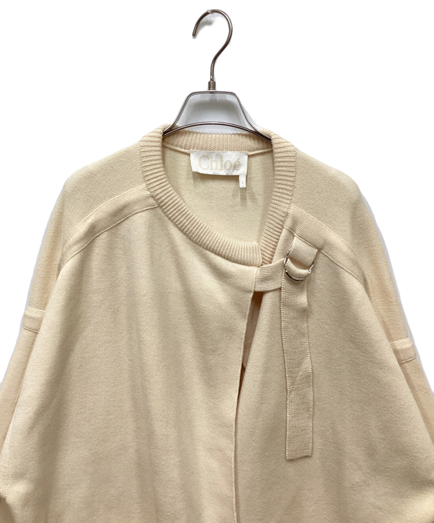 中古・古着通販】Chloe (クロエ) ニットポンチョ アイボリー サイズ:S 
