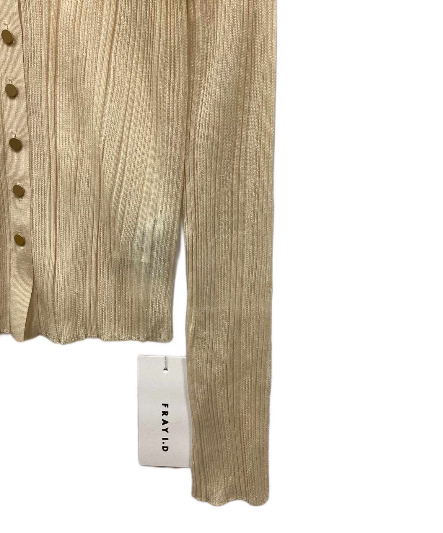 中古・古着通販】FRAY ID (フレイ アイディー) シアーリブポロニット