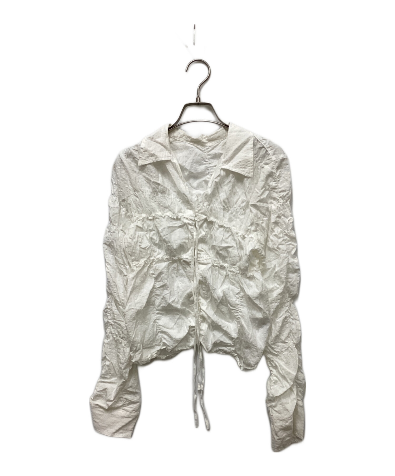 中古・古着通販】SLY (スライ) SHIRRING SKIPPER RIBBON シャツ 