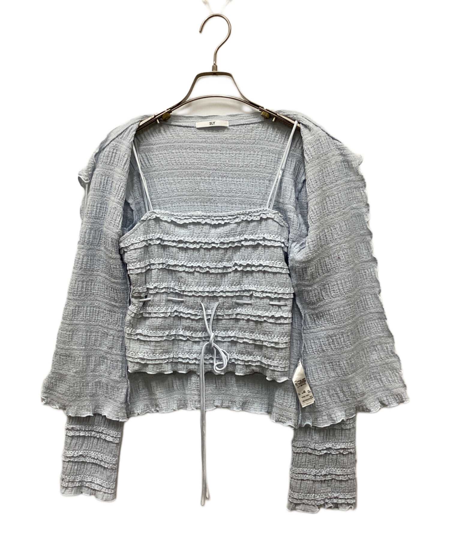 中古・古着通販】SLY (スライ) FRONT RIBBON FRILL 2P/フロントリボン 