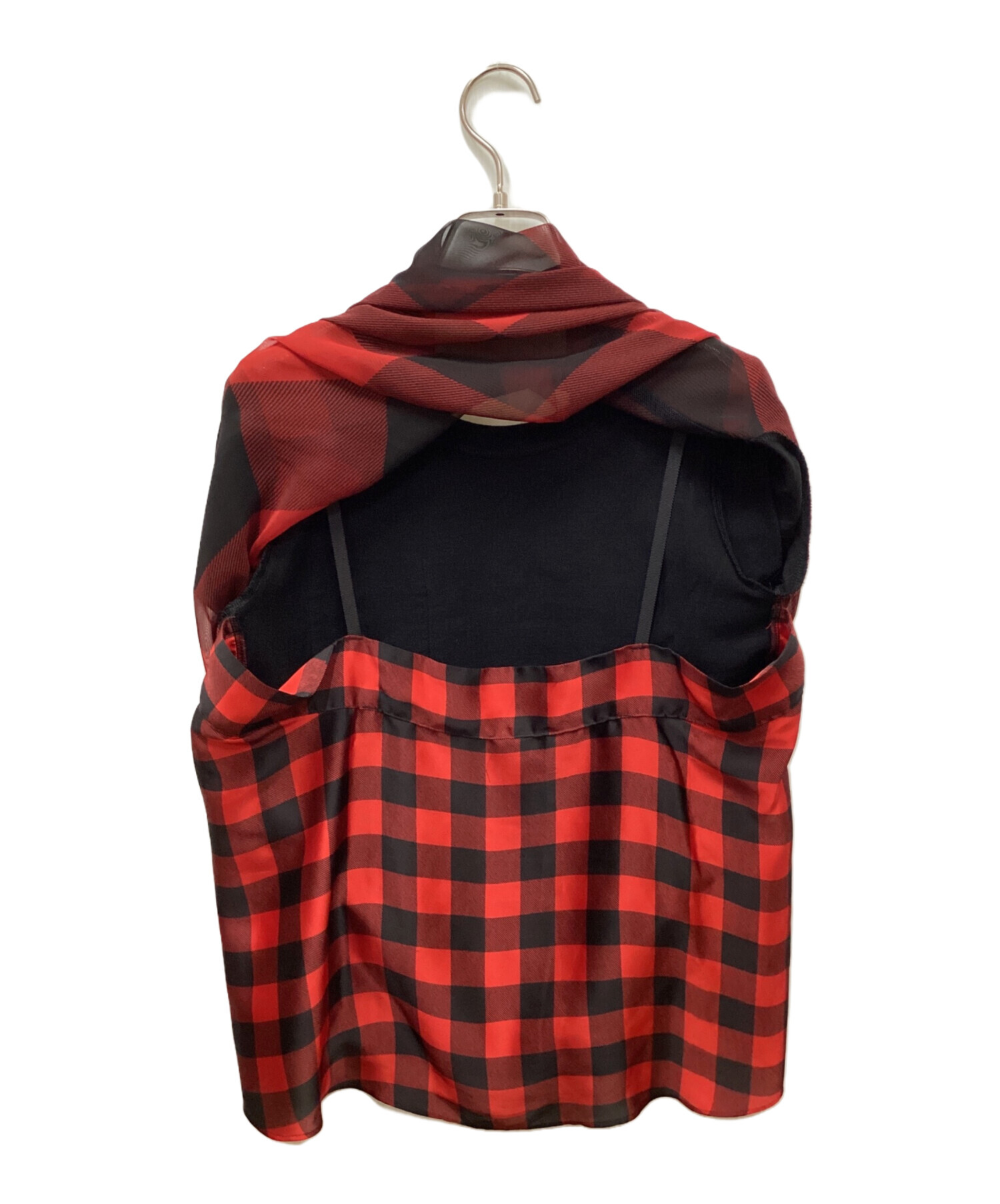 中古・古着通販】sacai (サカイ) ドッキングTシャツ ブラック×レッド