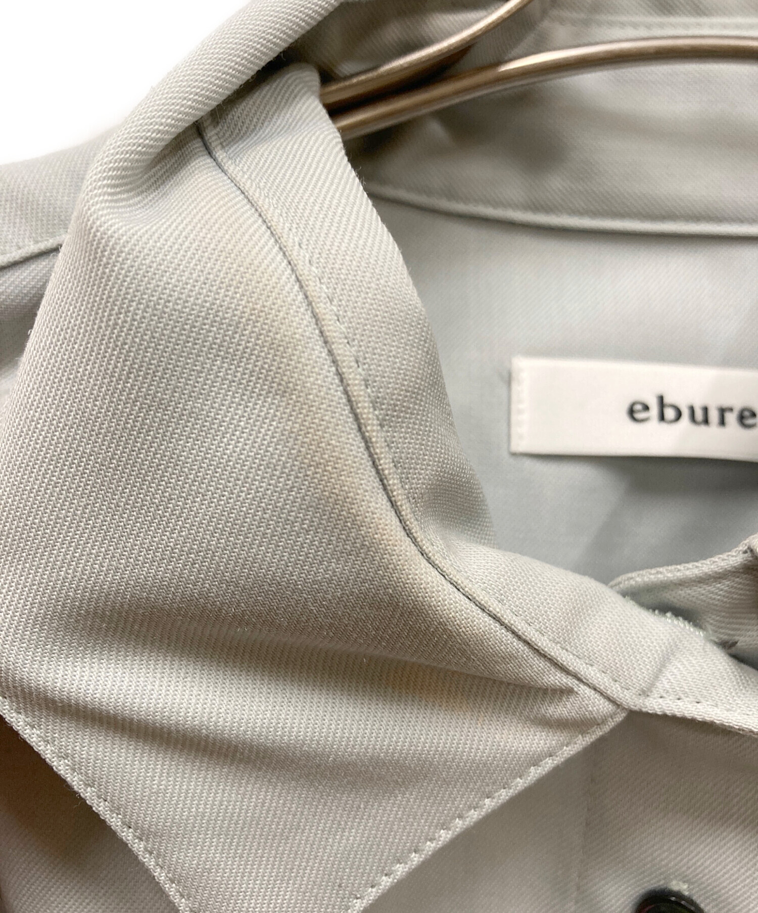 中古・古着通販】ebure (エブール) ポリウールツイル ブラウス ブルー 