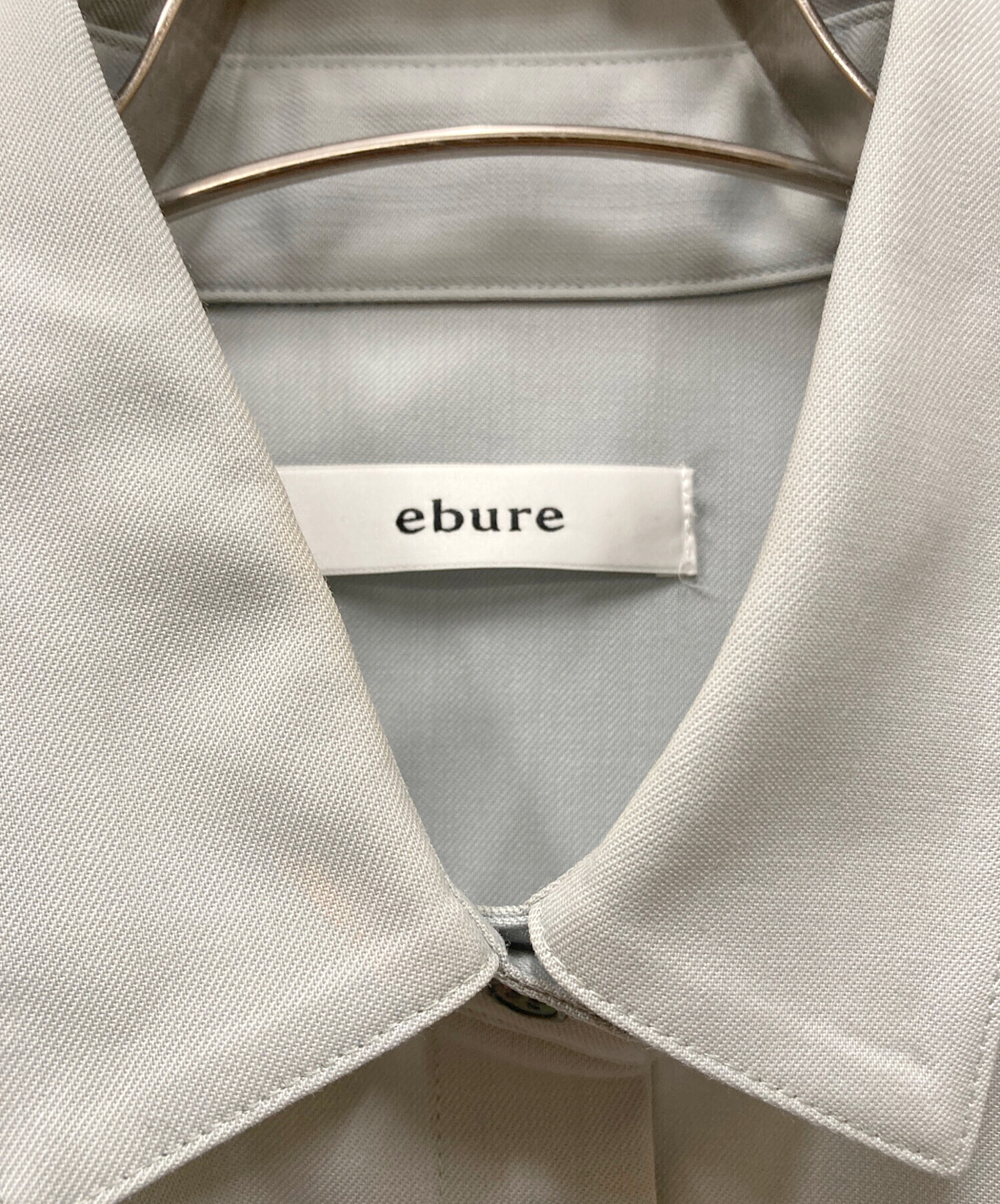中古・古着通販】ebure (エブール) ポリウールツイル ブラウス ブルー 