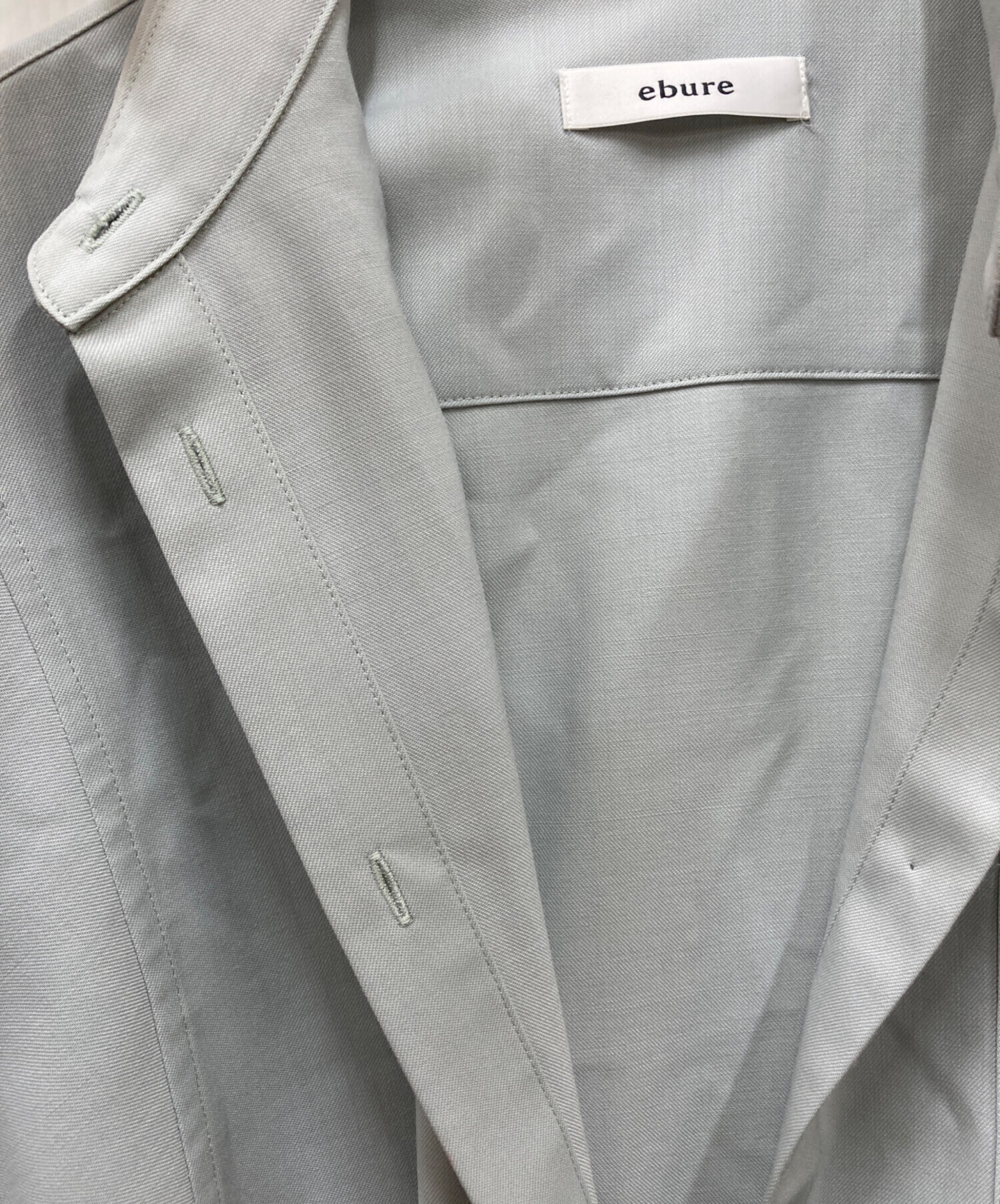 中古・古着通販】ebure (エブール) ポリウールツイル ブラウス ブルー 