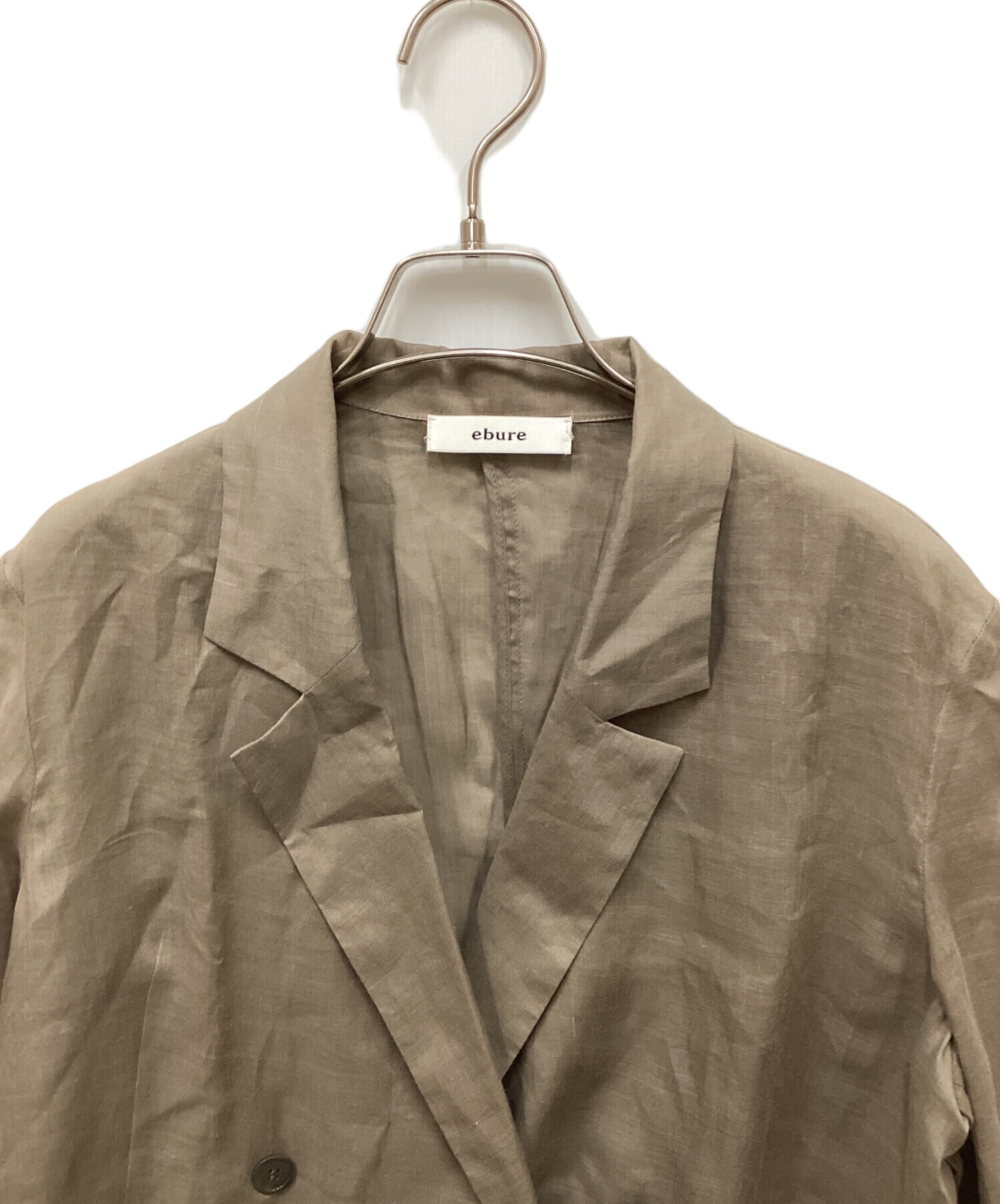 中古・古着通販】ebure (エブール) リネンダブルブレストテーラード