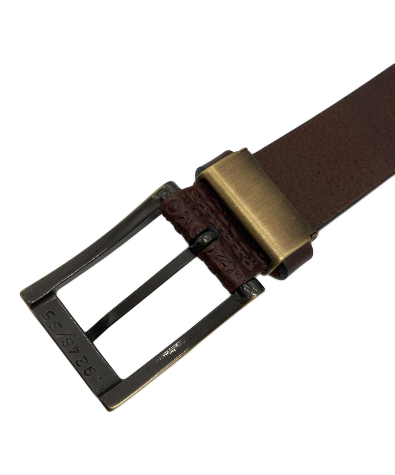 Orobianco オロビアンコ GENUINE LEATHER レザー ベルト ダークブラウン系【中古】 中古・古着通販】Orobianco (オロビアンコ) レザーベルト ブラウン
