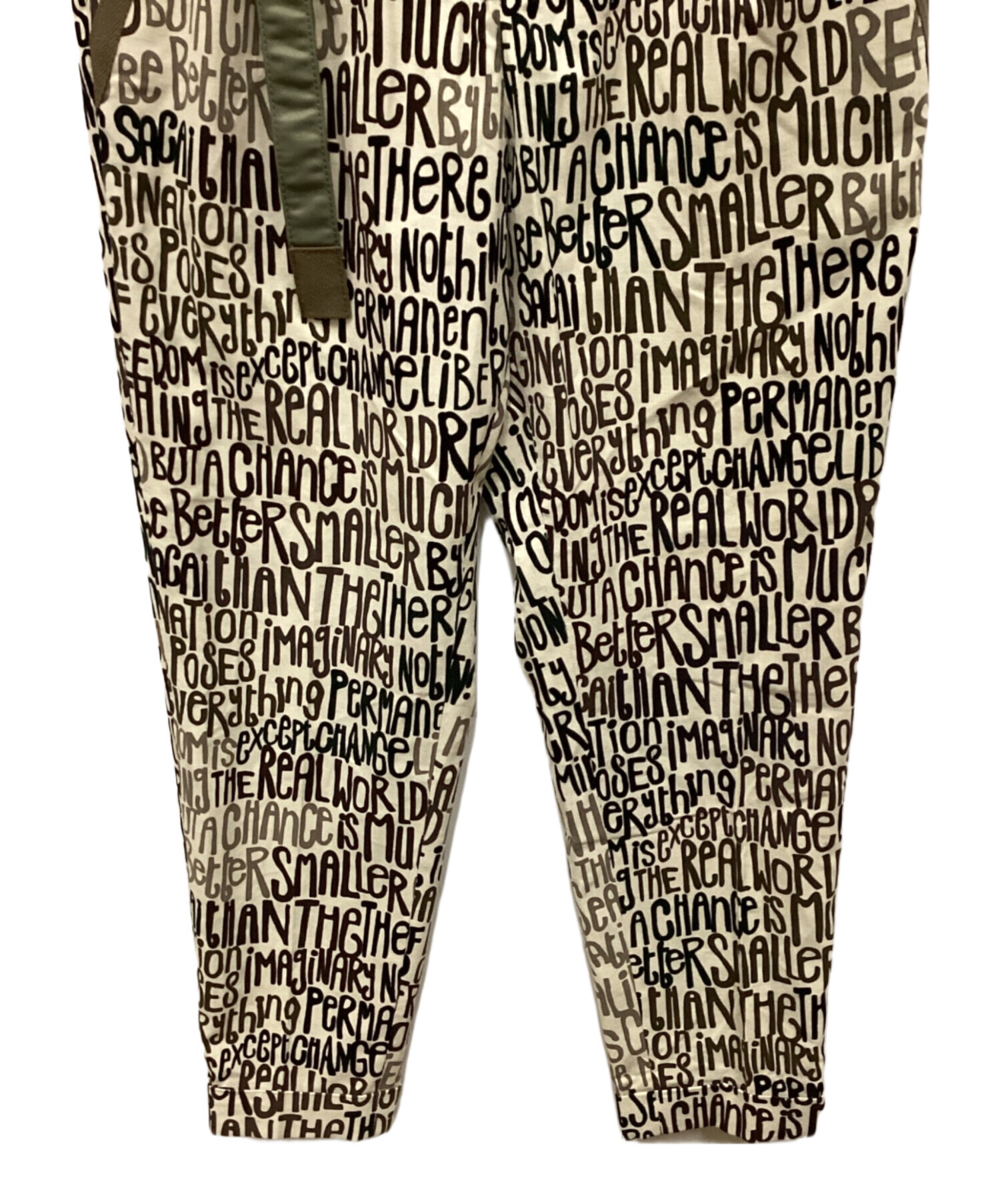 中古・古着通販】sacai (サカイ) ウエスト切替総柄パンツ ベージュ 