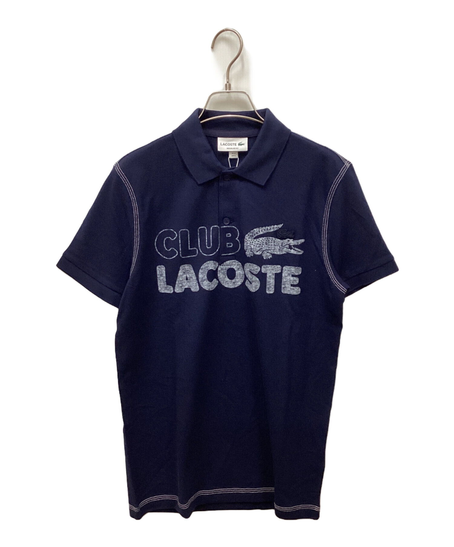 新品未使用品 ラコステ ポロシャツ ネイビー 中古・古着通販】LACOSTE (ラコステ) ヴィンテージプリントポロシャツ