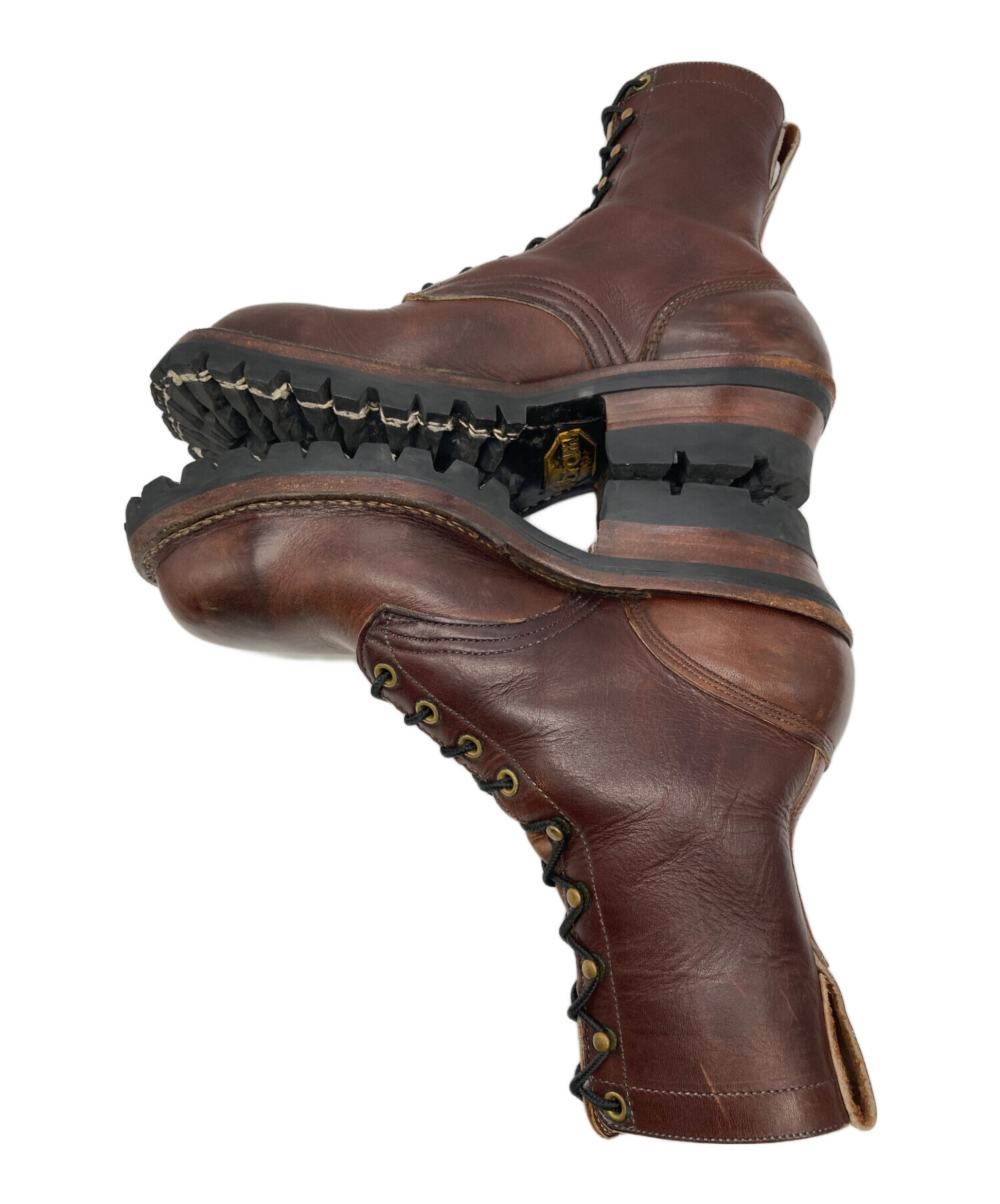 中古・古着通販】HATHORN (ハソーン) ロガーブーツ ブラウン サイズ