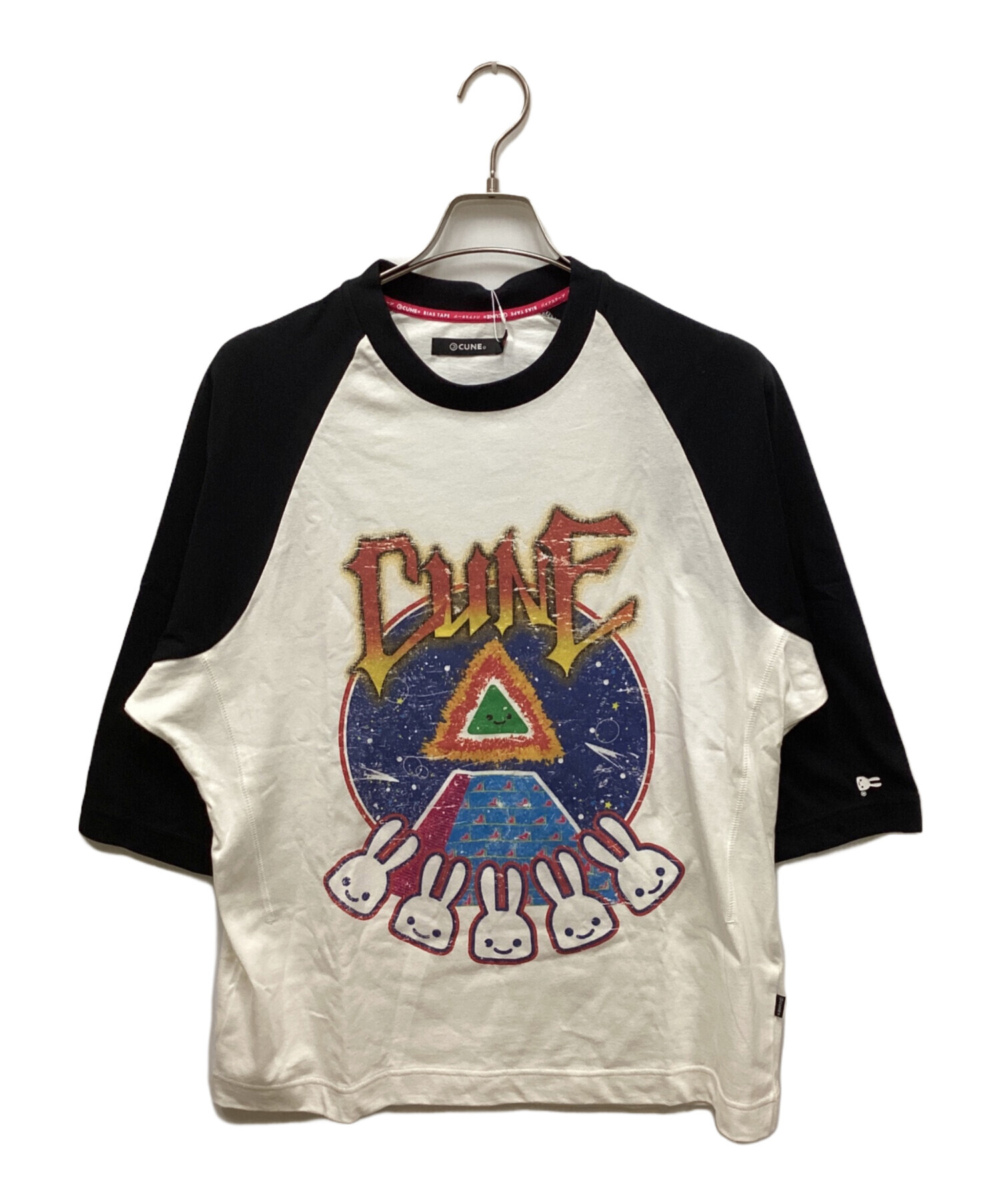 中古・古着通販】CUNE (キューン) 7分袖ラグランTシャツ ホワイト