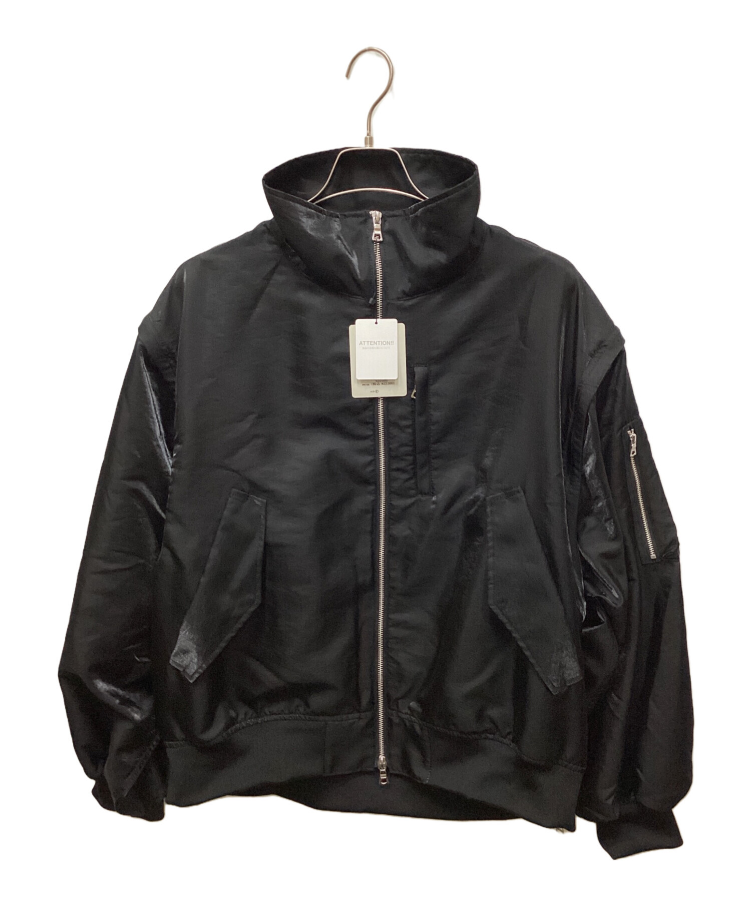 中古・古着通販】HARE (ハレ) 2WAYボリュームMA-1 ブラック サイズ 