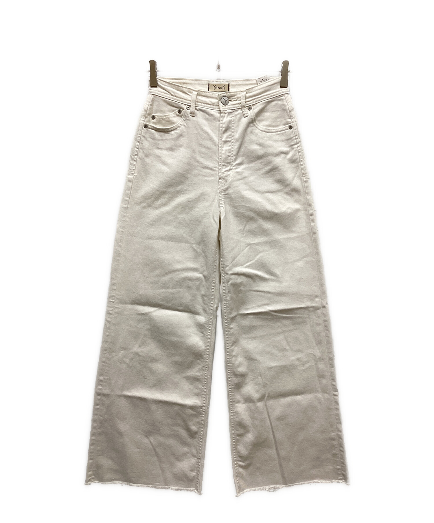 中古・古着通販】YANUK (ヤヌーク) デニムパンツ ホワイト サイズ:26 