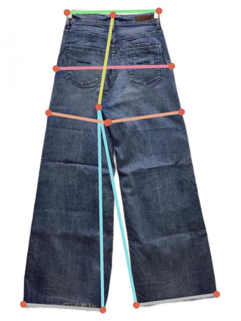 中古・古着通販】YANUK (ヤヌーク) ワイドフレアデニムパンツ