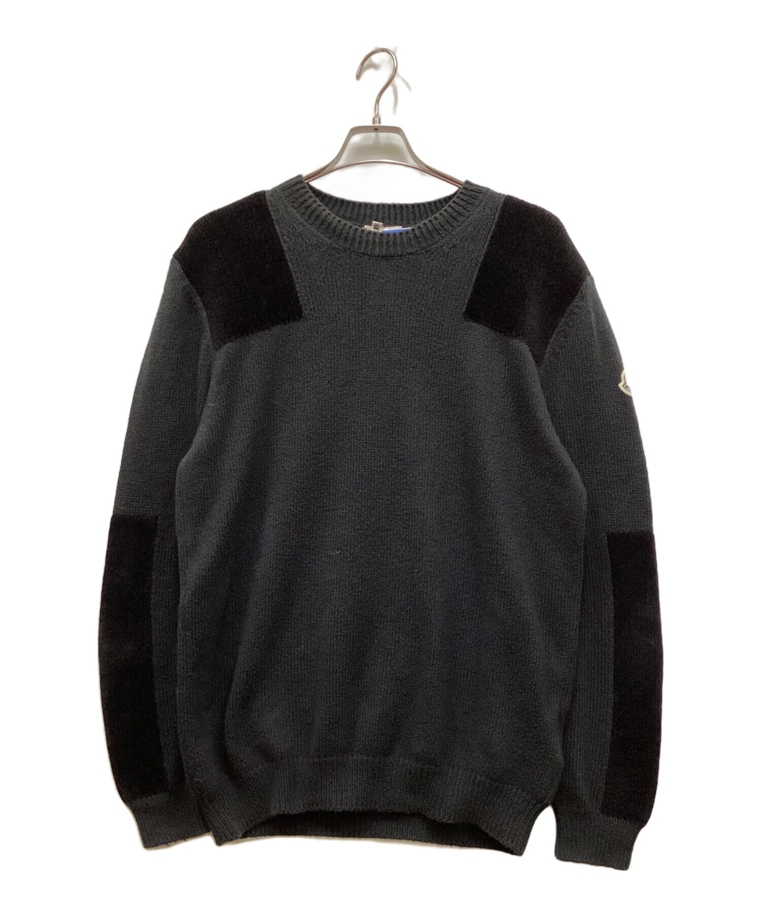中古・古着通販】MONCLER (モンクレール) クルーネックニット ブラック 