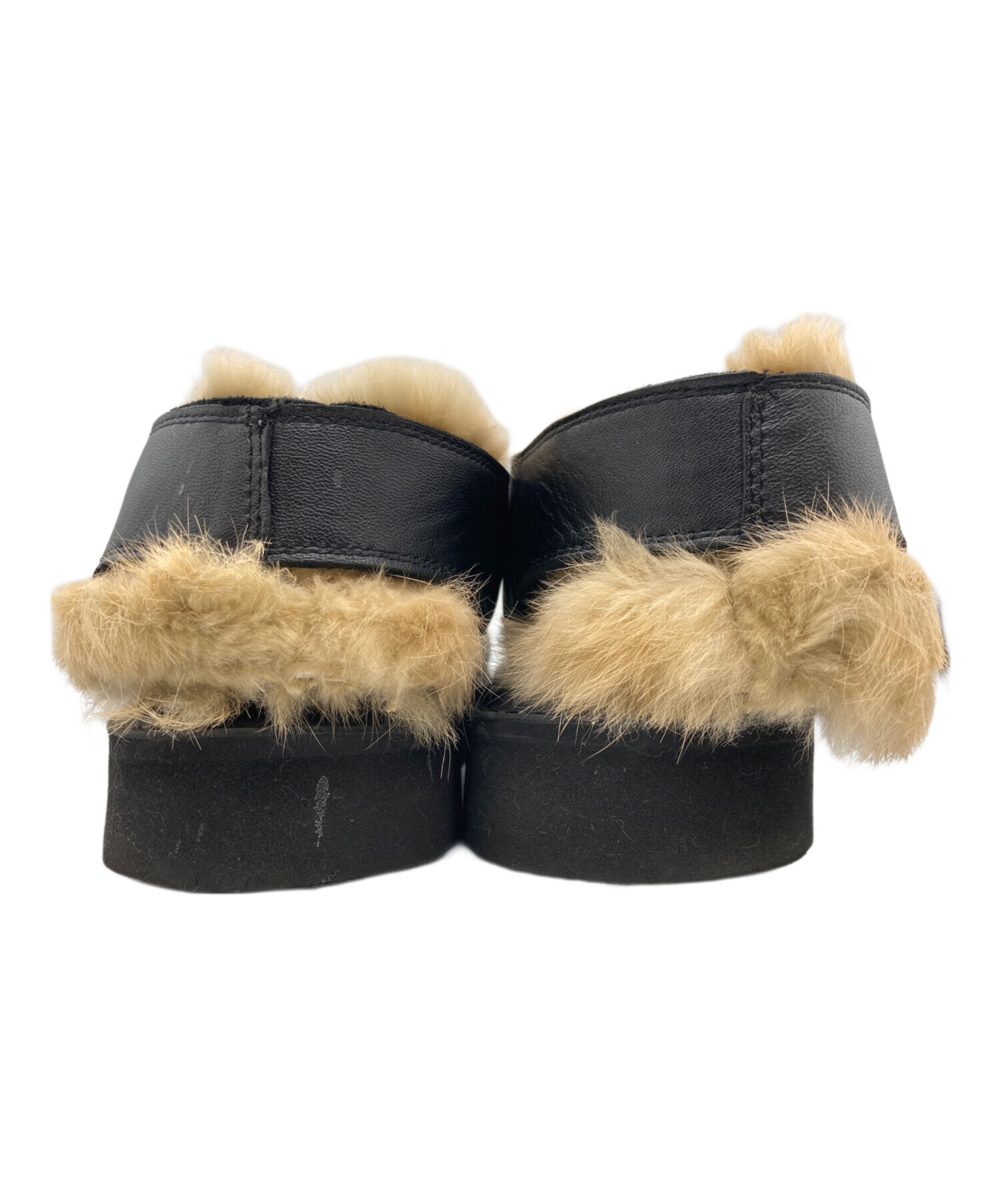 中古・古着通販】Caminando (カミナンド) ファーサンダル ブラック