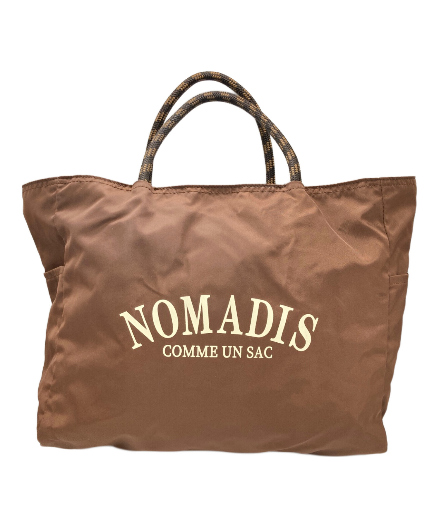 25新作特価 NOMADIS トートバッグ バッグ サック 2 ワイド　ブラウン 中古・古着通販】NOMADIS (ノマディス) SAC2 WIDE リバーシブル トート