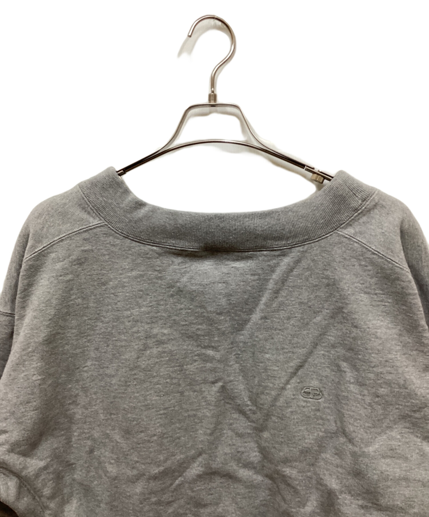 BALENCIAGA グレー スウェット Lサイズ 中古・古着通販】BALENCIAGA (バレンシアガ) リバースロゴ刺繍
