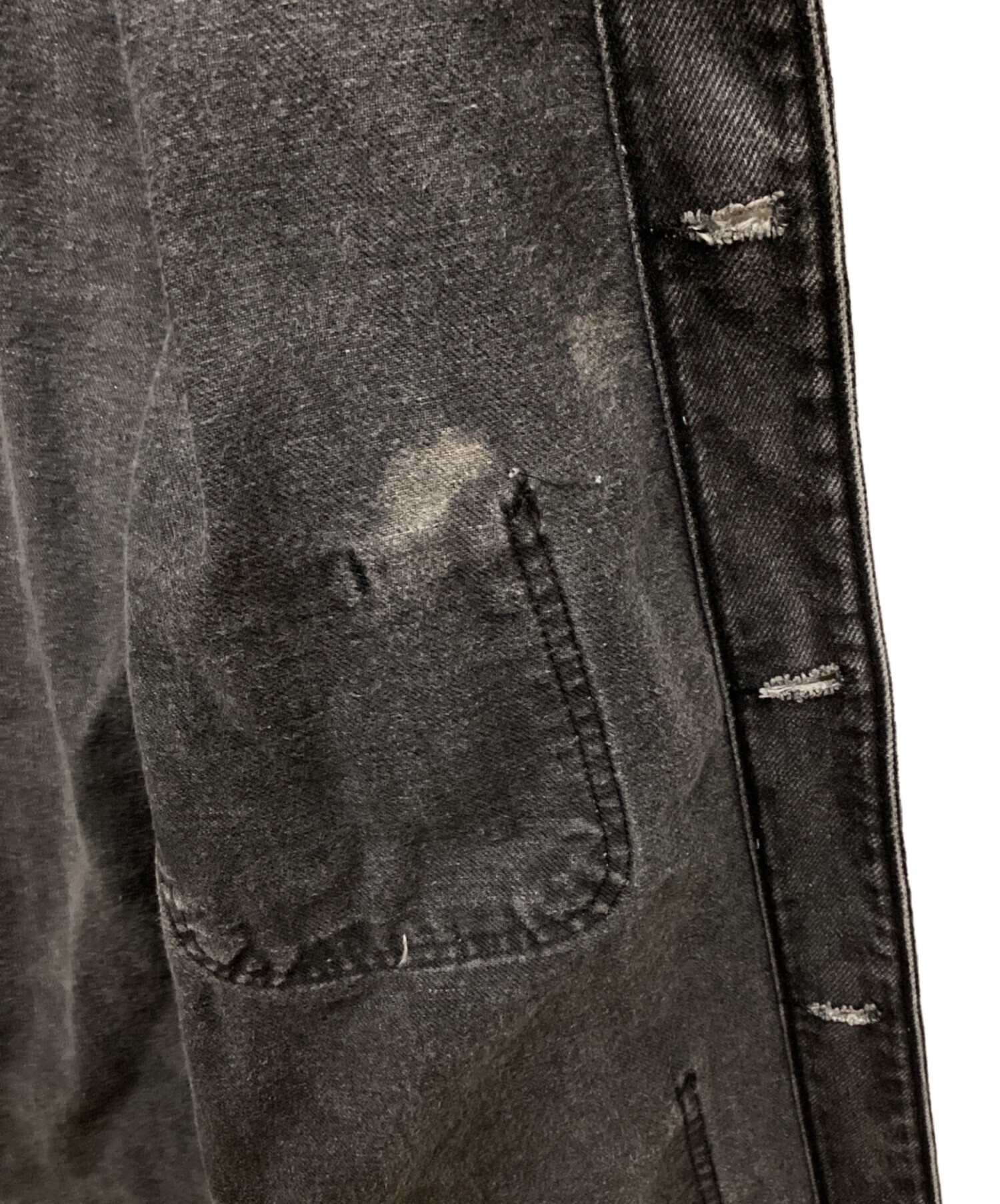 中古・古着通販】Pointer (ポインター) ブラックデニムカバーオール