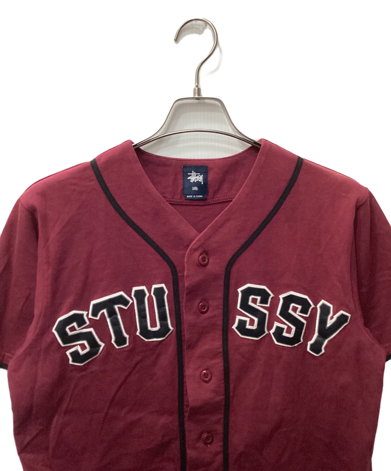STUSSY ステューシー ベースボール シャツ Mサイズ STUSSY（ステューシー） シャツ 半袖 メンズ Script Baseball Jersey