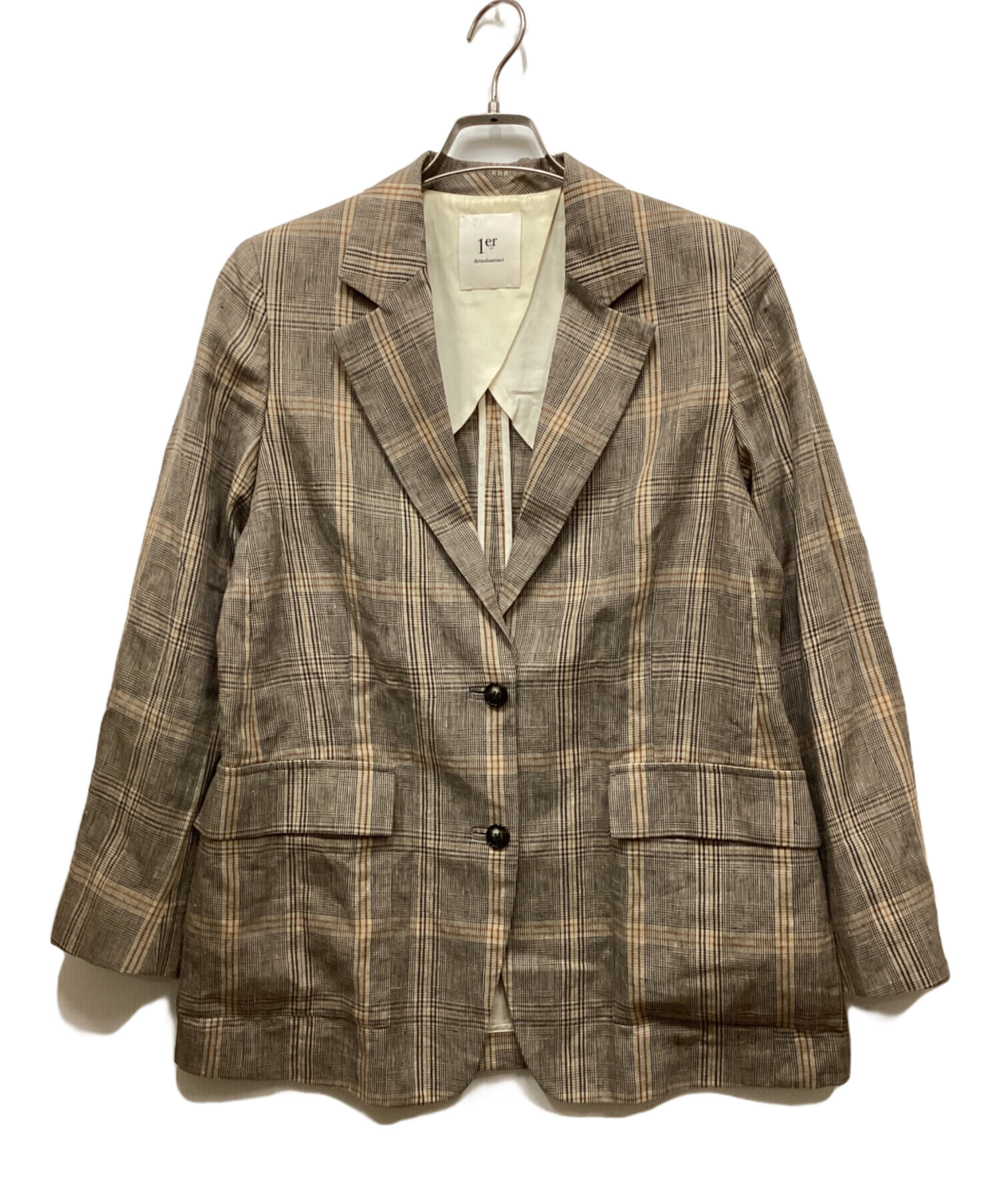 新品 プルミエアロンディスモン ダブルボタン ジャケット リネンライク 中古・古着通販】1er Arrondissement (プルミエ アロンディスモン