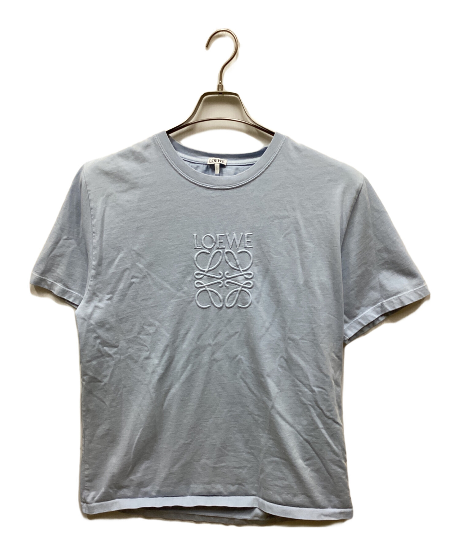 中古・古着通販】LOEWE (ロエベ) ロゴエンブロイダリーTシャツ ブルー