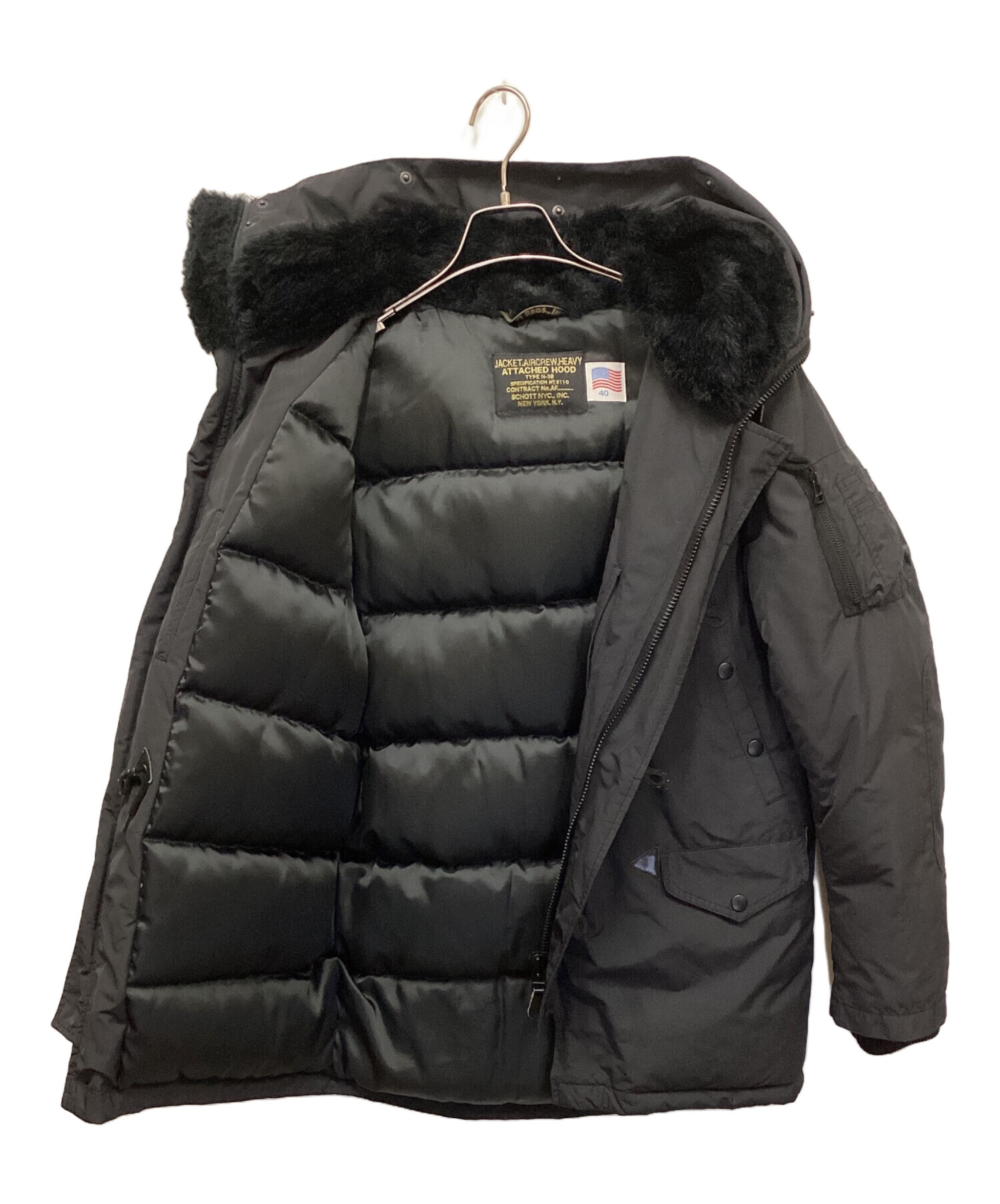 中古・古着通販】SCHOTT BROS. (ショット) N-3Bタイプコート ブラック