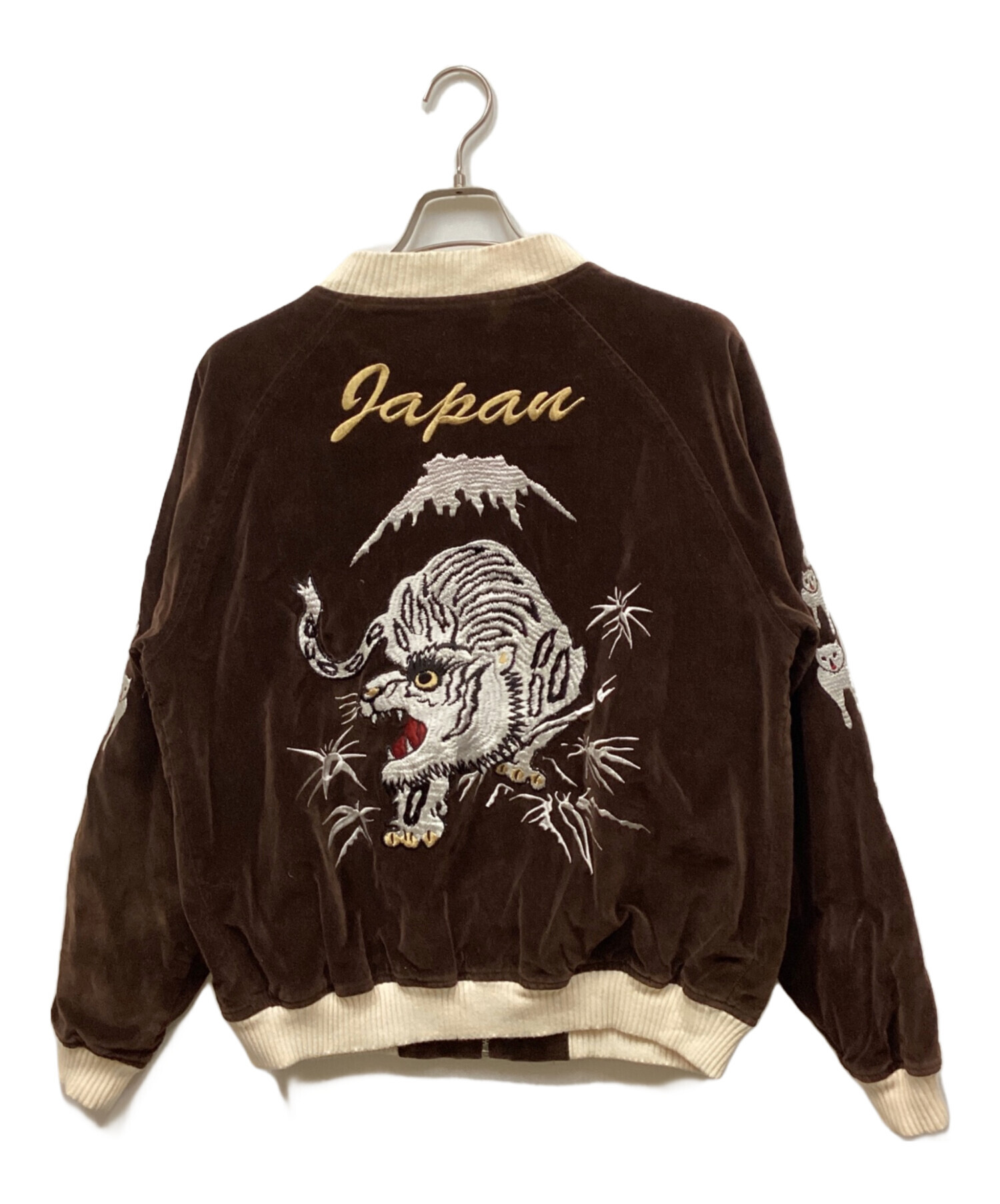 中古・古着通販】HOUSTON (ヒューストン) ベロアスカジャン ブラウン