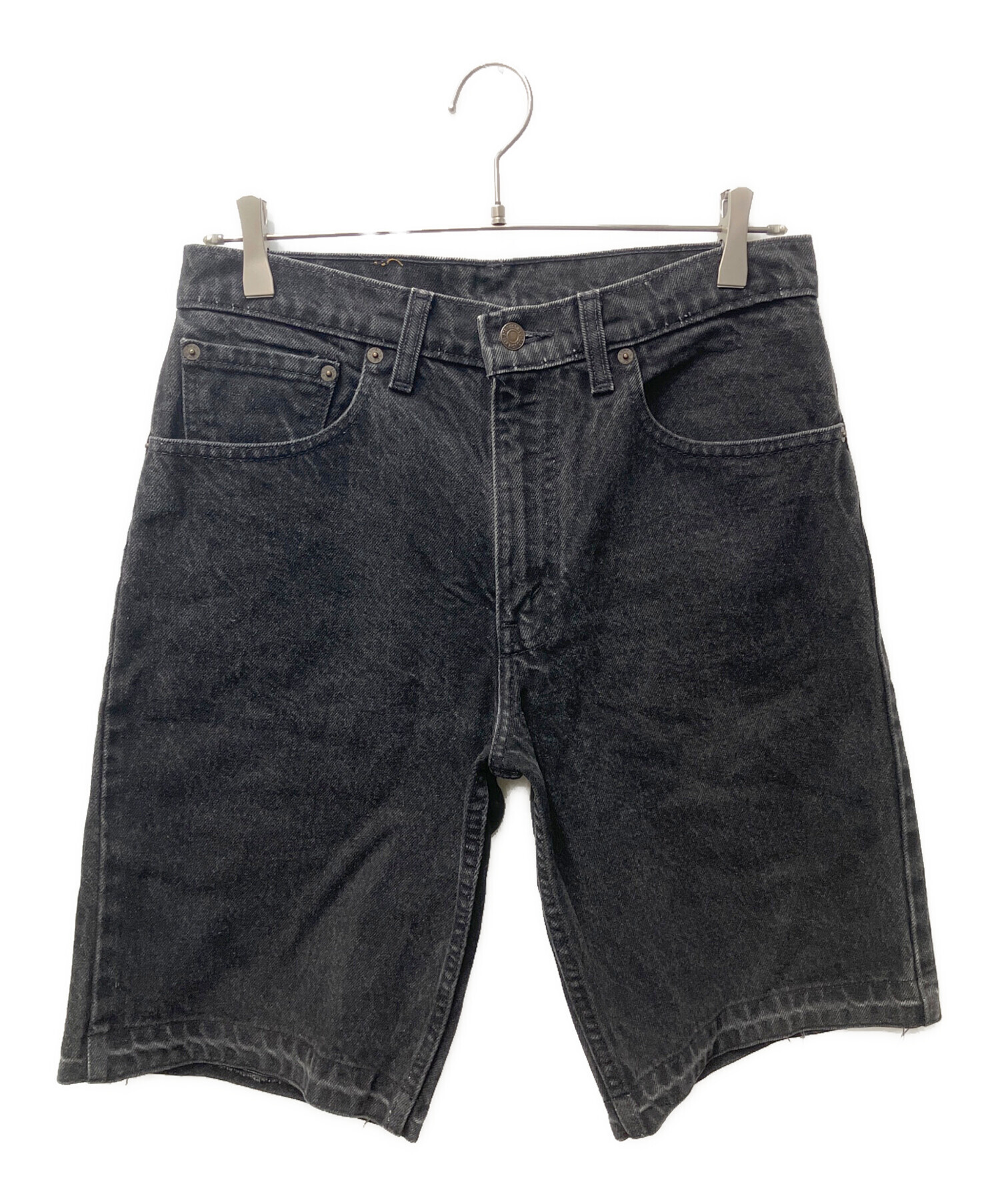 中古・古着通販】LEVI'S (リーバイス) 550ハーフデニムパンツ ブラック