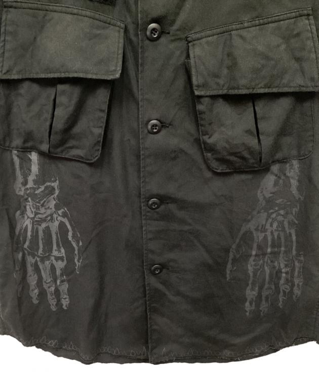 ミリタリーシャツ ブラックUNDERCOVER 中古・古着通販】UNDERCOVERISM (アンダーカバーイズム) 義眼装飾