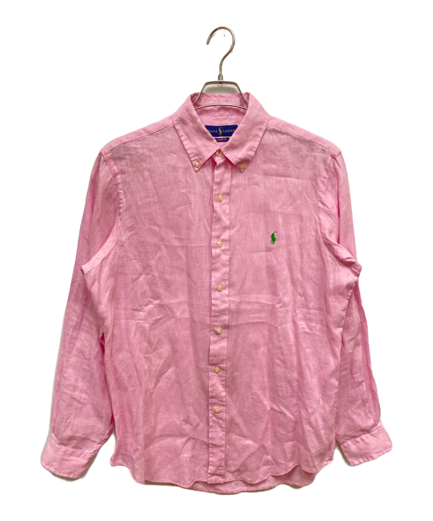 中古・古着通販】RALPH LAUREN (ラルフローレン) リネンシャツ ピンク 中古・古着通販】RALPH LAUREN (ラルフローレン) リネンシャツ ピンク